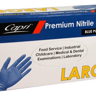 Premium Nitrile Gloves Blue Powder Free Large