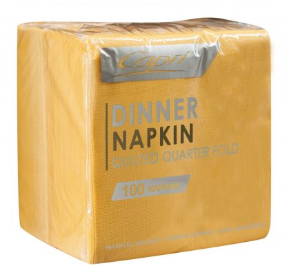 Gold Quilted Dinner Napkins