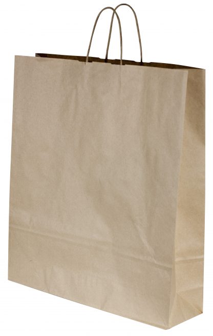 LARGE BROWN KRAFT PAPER BAGS WITH TWISTED PAPER HANDLE