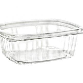 12oz/355ml Deli Tub Rectangular Container With Hinged Flat Lid
