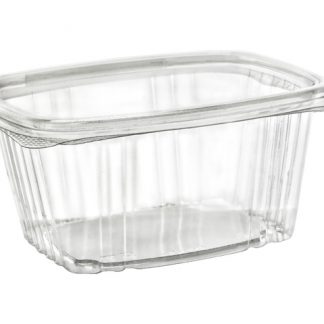 16oz/475ml Deli Tub Rectangular Container With Hinged Flat Lid