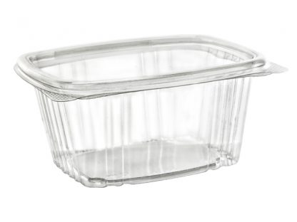 16oz/475ml Deli Tub Rectangular Container With Hinged Flat Lid