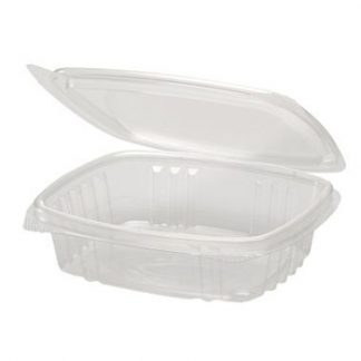 8oz/235ml Deli Tub Rectangular Container With Hinged Flat Lid