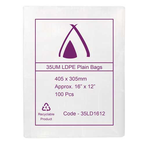 Natural LDPE Bag 300 x 400mm * 38um