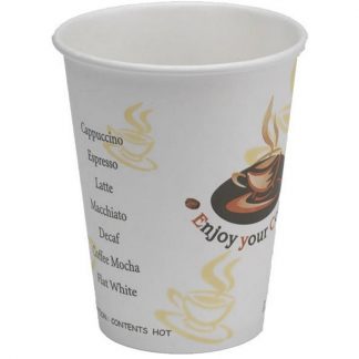 8oz 'Enjoy you Coffee' Double-Wall Hot Drinking Cup