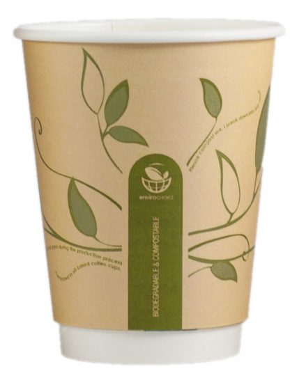 CUP PAPER DRINKING HOT DOUBLE WALL SUPER COMPOSTABLE 12OZ