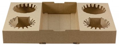4 Cup Paperboard Carry Tray