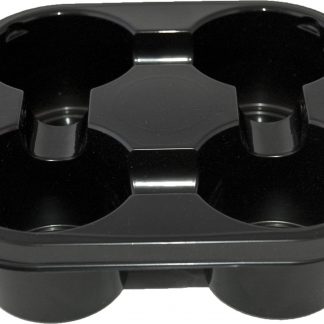 4 Cup Carry Tray Plastic Black