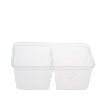 Microwavable Containers Rectangular 750ml 2 Compartments