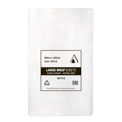 Large Natural HDPE Wrap Sheets - Strung