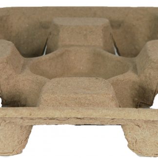 4 Cup Moulded Fibre Carry Tray