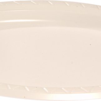 White Plastic Oval Plate 11 x 8.5"