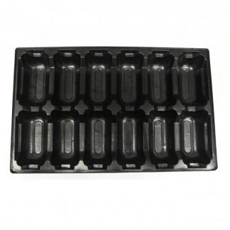 Black Plastic 12 Compartment Oyster Tray