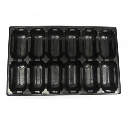 Black Plastic 12 Compartment Oyster Tray
