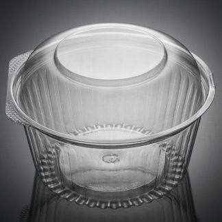 Food Bowl Clear Hinged Dome Lid 48 oz