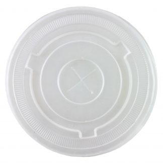 Small Clear Flat Slotted Straw Lids