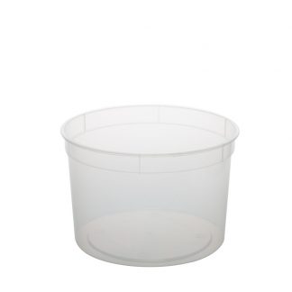 2300ml Round Clear Medium Size Microwavable Container Base main view