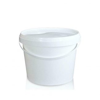 Plastic White Buckets Handle Lid Food Grade Safe Storage Pail 5L