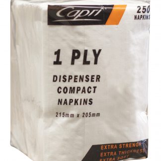 Pack of White 1 PLY Compact D Fold Napkins