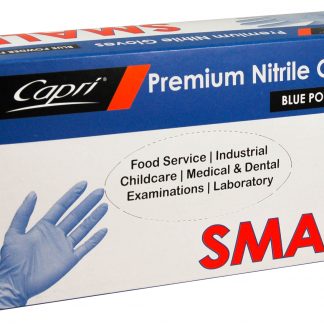 Premium Nitrile Gloves Blue Powder Free Small