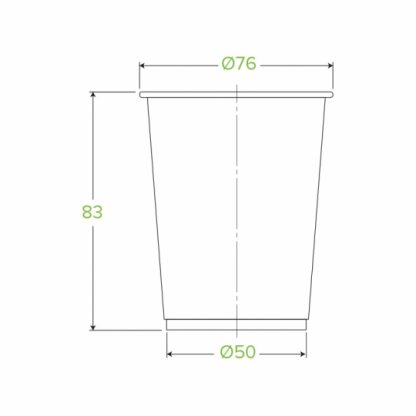 Clear Plastic BioCup 7 oz / 200 ml Dimensions