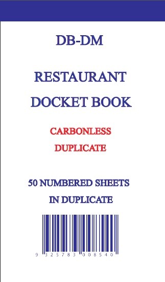 Medium Docket Book Carbonless Duplicate - Front