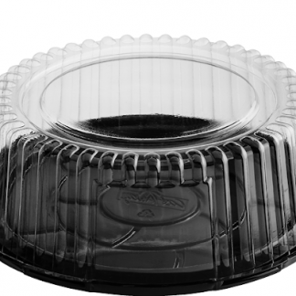 Medium Cake Containers Black Base + Clear Lid
