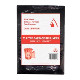 73L Garbage Bag Flat Pack Heavy Duty - 920 x 760mm
