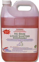 5L bottle of No Rinse Liquid Sanitiser