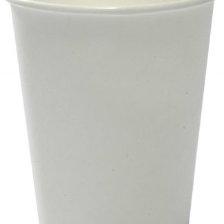 PLAIN SINGLE WALL HOT DRINK CUP WHITE 8 OZ