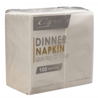 White Quilted Dinner GT Fold Napkins