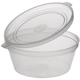 35ml Round Sauce Container with Hinged Lid