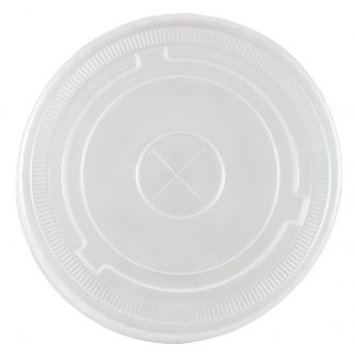 Large Clear Flat Slotted Straw Lids