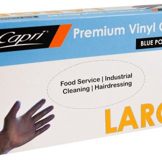 Premium Vinyl Gloves Blue Powder Free Large