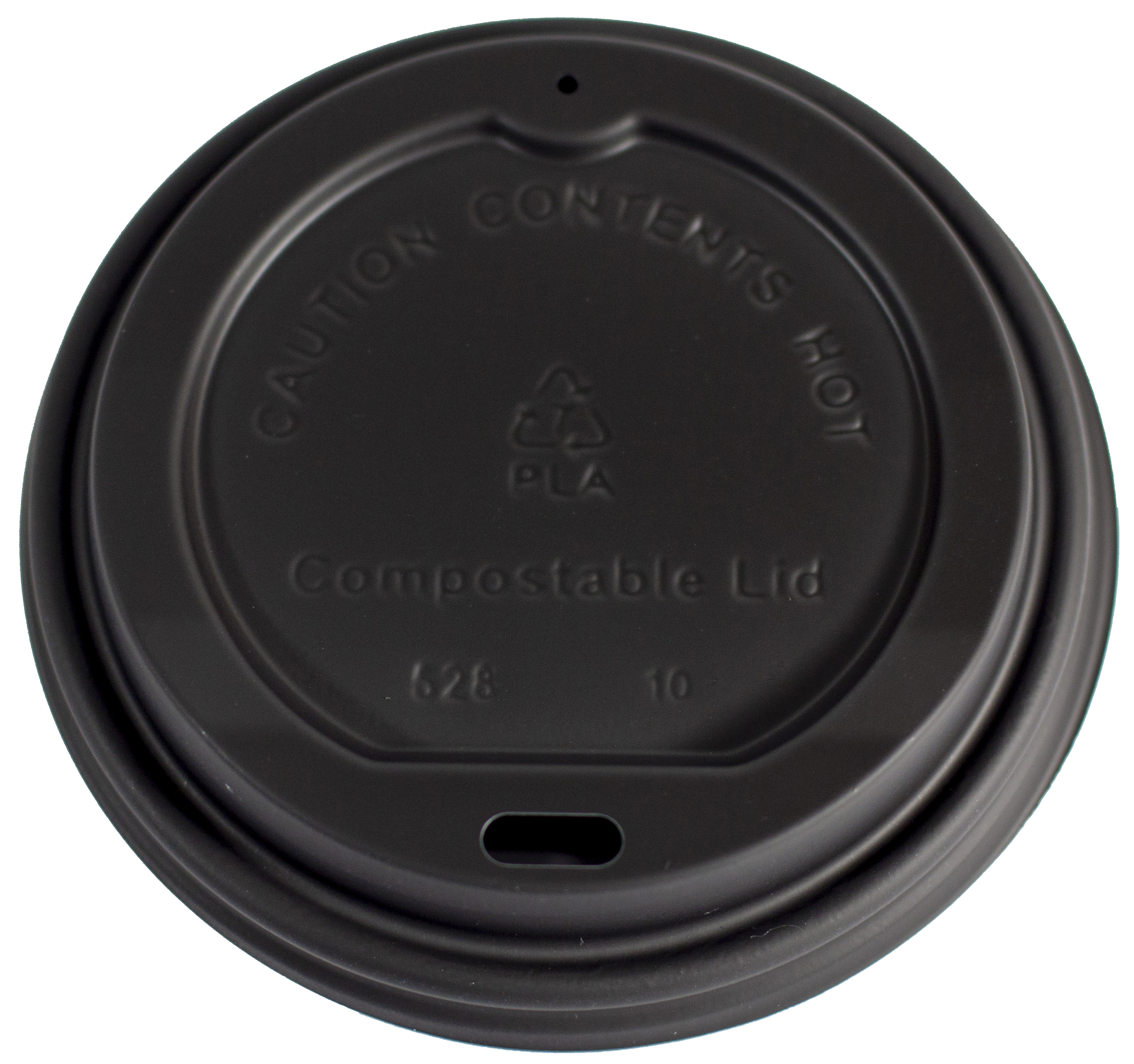 Hot Drinking Cup Lid CPLA Black 12/16oz
