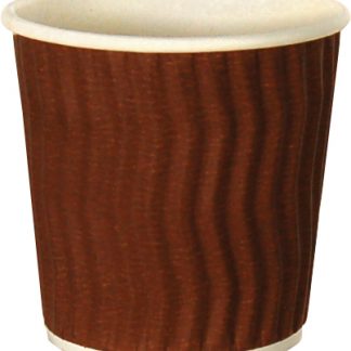 4OZ BROWN DOUBLE WAVE WALL HOT DRINKING PAPER CUP