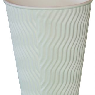8OZ WHITE DOUBLE WAVE WALL HOT DRINKING PAPER CUP