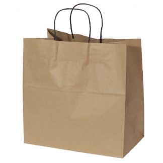 Food Delivery Kraft Carry Bag with Twisted Handle