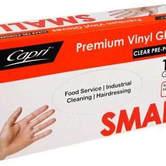 Premium Vinyl Gloves Clear Pre-Powdered Small