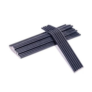 Black Flexi Paper Straw Wrapped