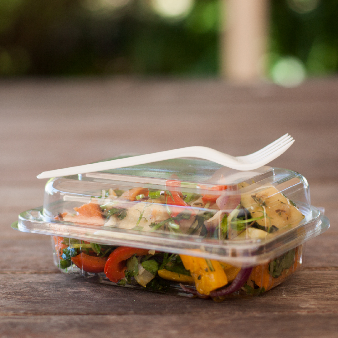Salad in Fresh View Container with Plastic Fork