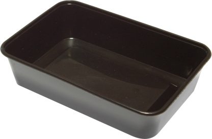 Microwavable Containers Rectangular 500ml Black