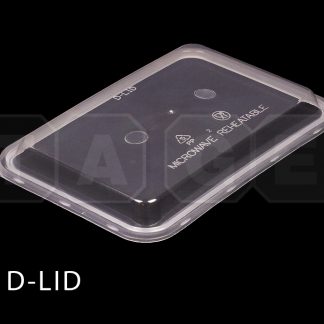 Rectangular Dome Microwavable Container Lid D Series