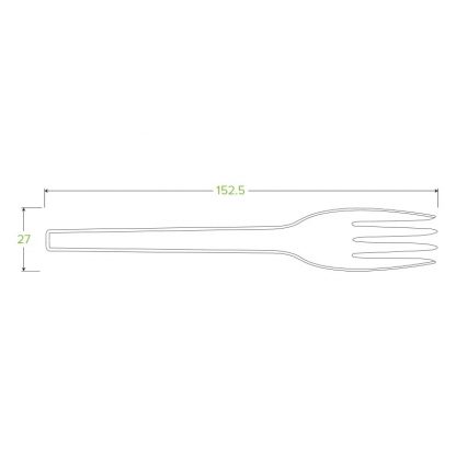 15cm PLA Fork dimensions