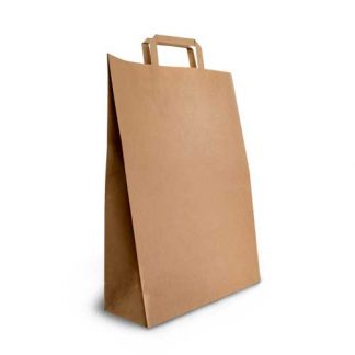 All Purpose Brown Kraft Flat Handle Bags 420(L) × 320(W) × 110(G) mm