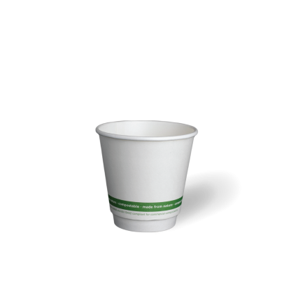 GREENSTRIPE-WHITE 300ml 90mm DOUBLE WALL HOT CUP