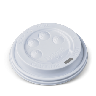 WHITE 12/16/20oz BUTTON HOT CUP LID