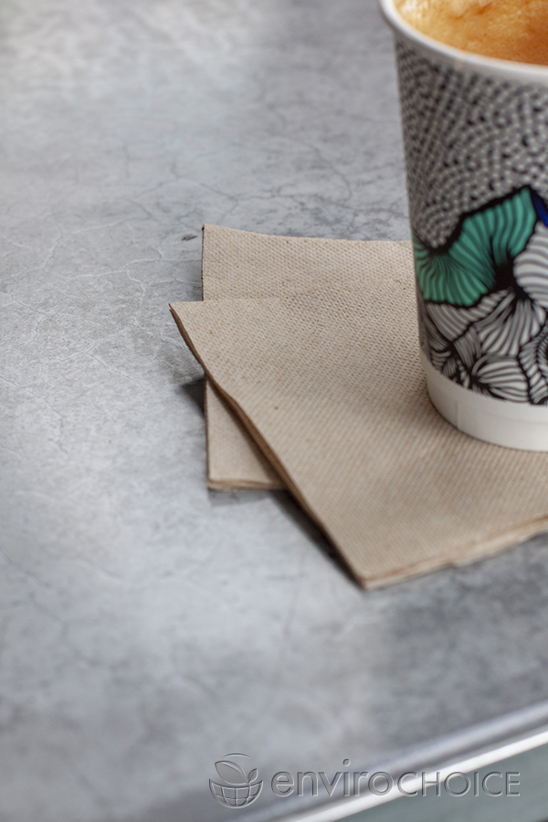 Kraft napkin to match a sustainable cup