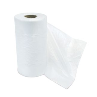 18" x 14" Natural Gusseted HDPE Roll Bags