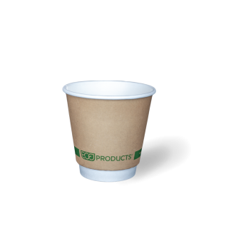 ECO-PRODUCTS® 8oz SQUAT SMOOTH DOUBLE WALL HOT CUP